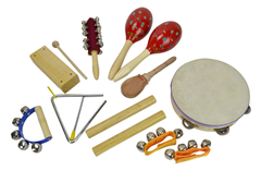 Percussion Set with 9 Items 